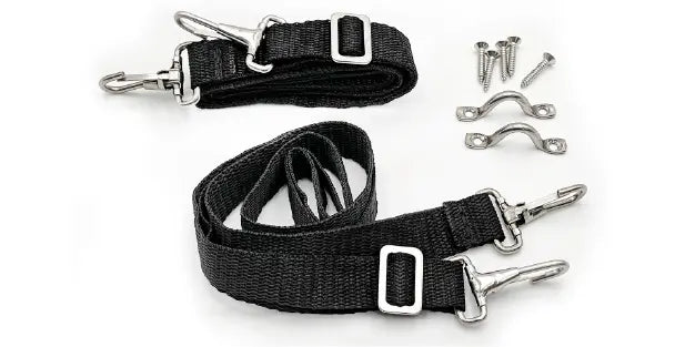 Bimini Top Adjustable 28"~60" Bimini Top Tie Down Webbing Straps with Loop Snap Hooks 2pcs SAVVYCRAFT