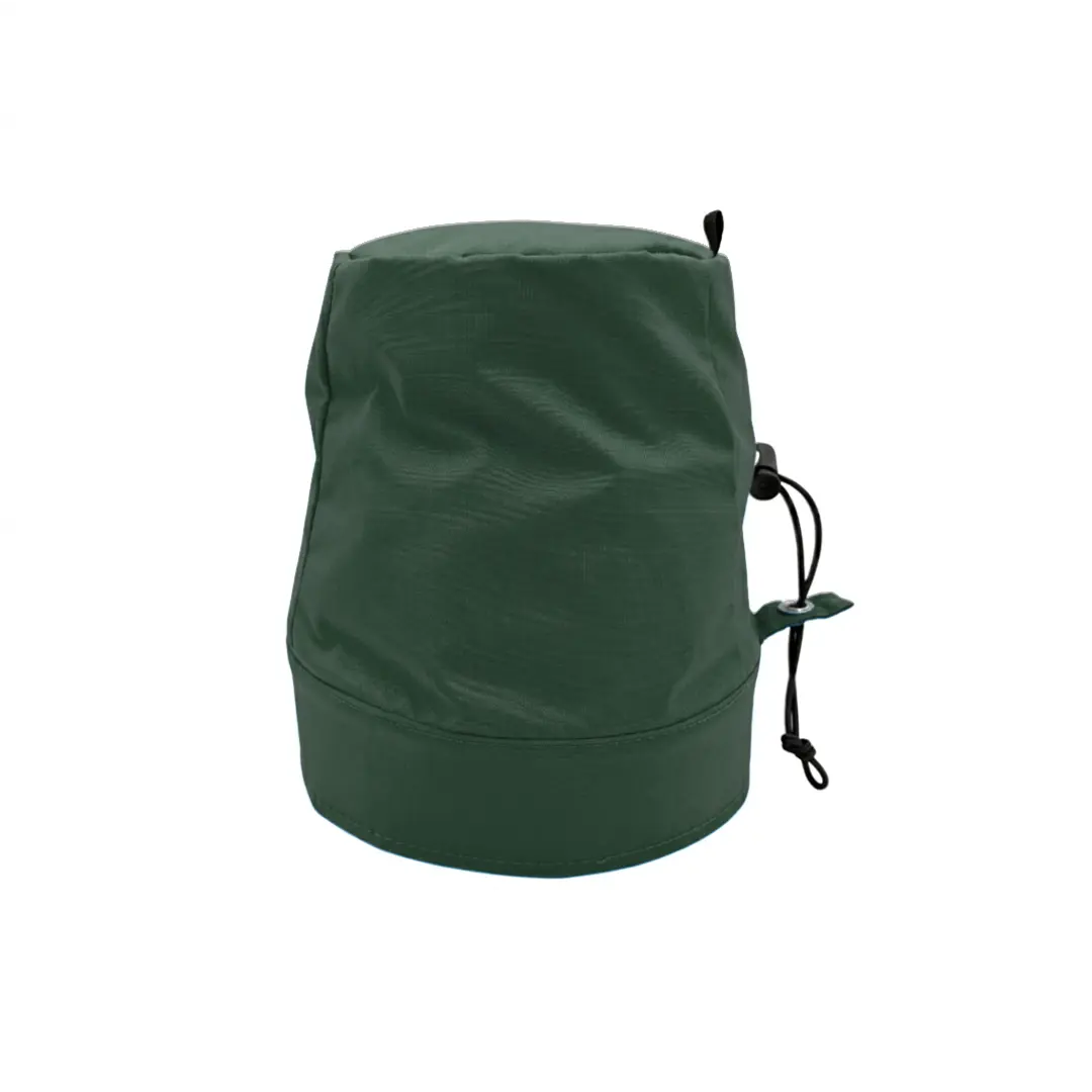 Green winch cover bag on a white background