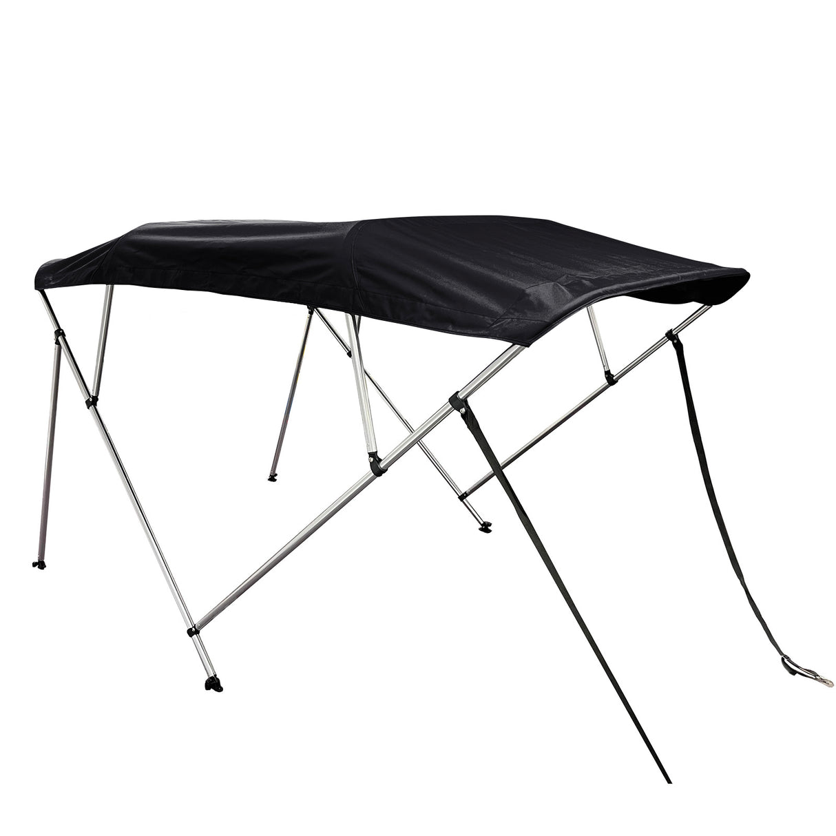 Savvycraft waterproof 3 bow bimini top replacement canvas, black boat canopy with metal frame