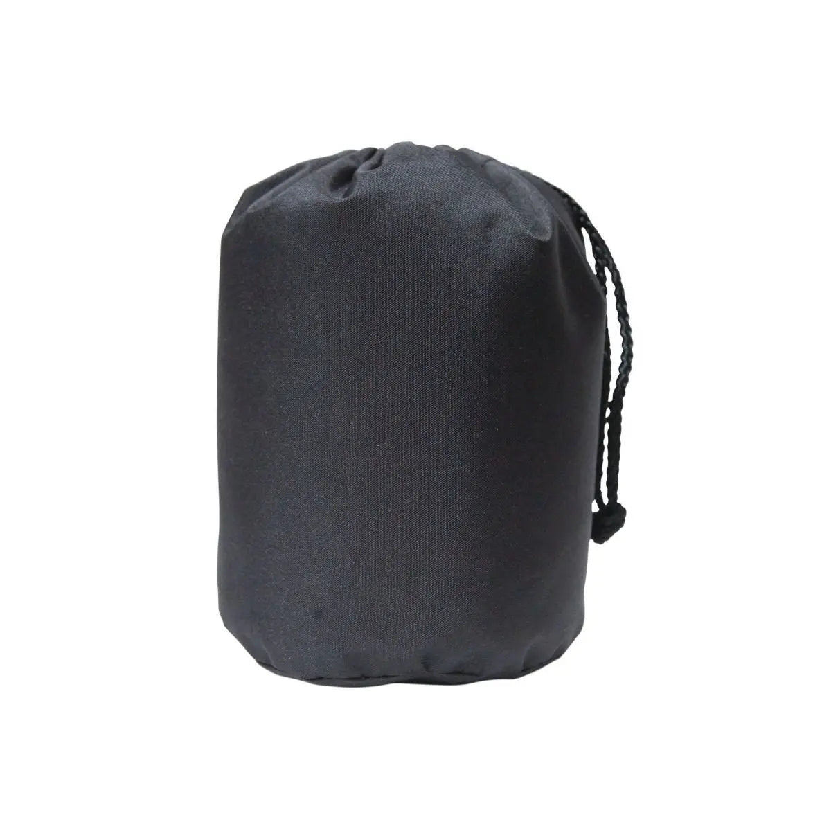 Black storage bag with compression straps to store covers, made with durable material and a lightweight design for easy transport and organization.