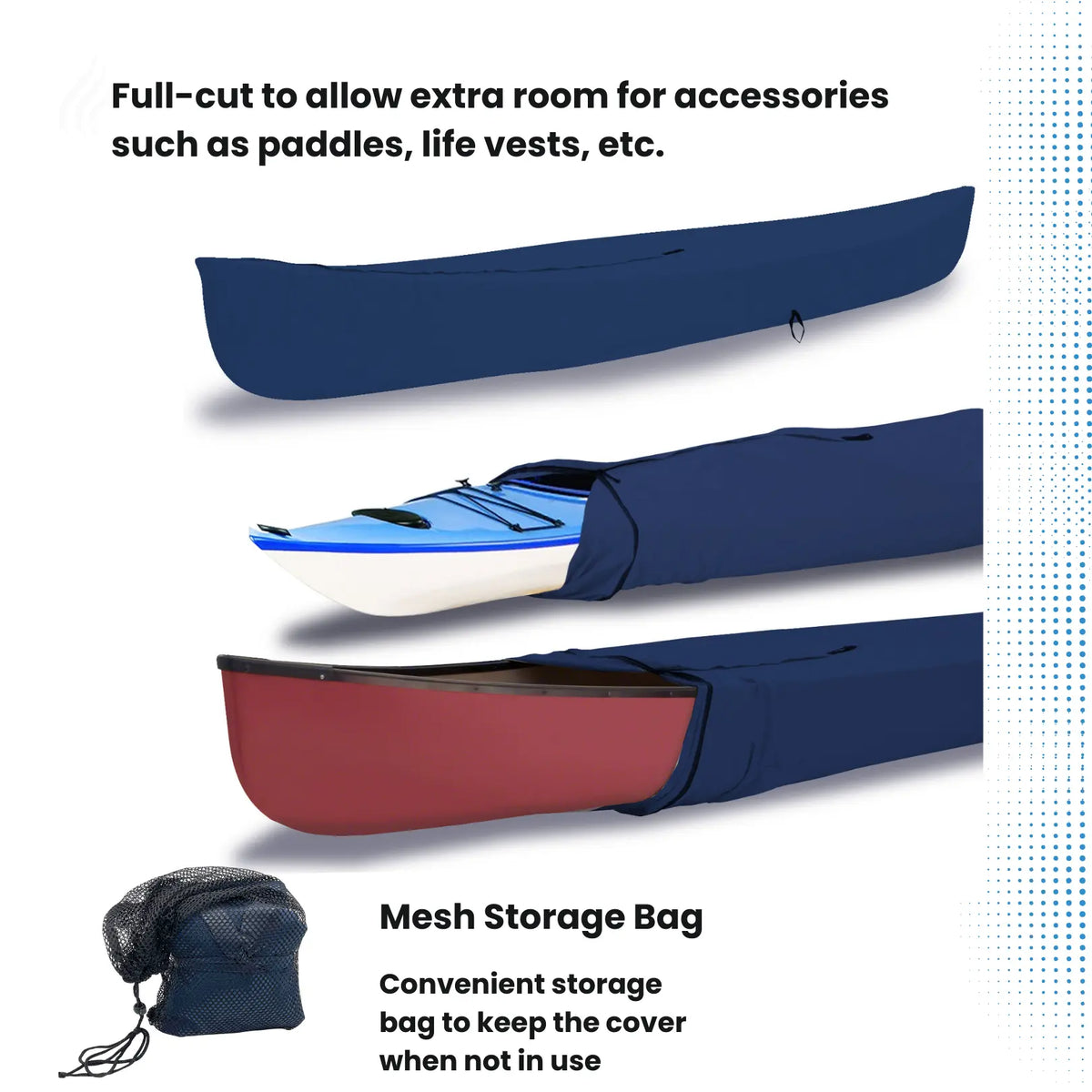 Heavy-Duty 600D Waterproof Marine Grade Polyester Kayak Cover SAVVYCRAFT