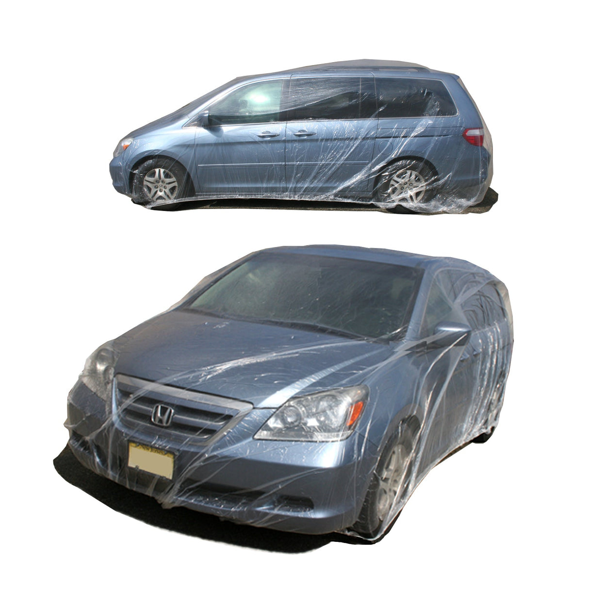 SAVVYCRAFT Universal Plastic Disposable Auto Vehicle Car Cover ( 5 Pieces) Sedan, SUV, Van, Truck Protection.