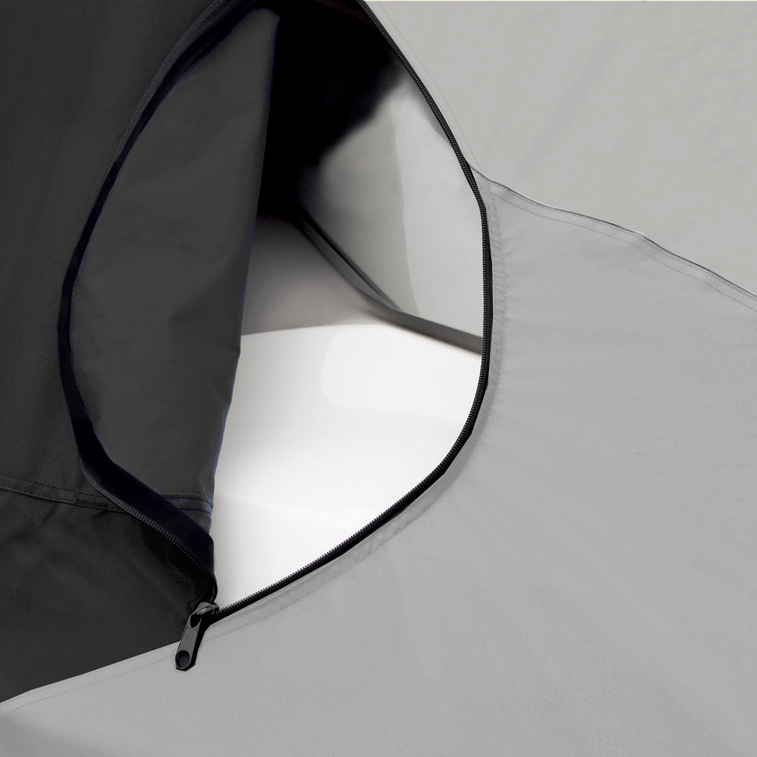 EliteShield JetPro Jet Ski Covers gray and black two tone color with zippered fuel tank accesses on both side