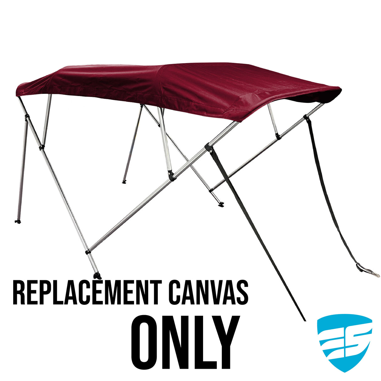 Savvycraft Waterproof 4 Bow Bimini Top Replacement Canvas-Zipper Sleeves 120" Long