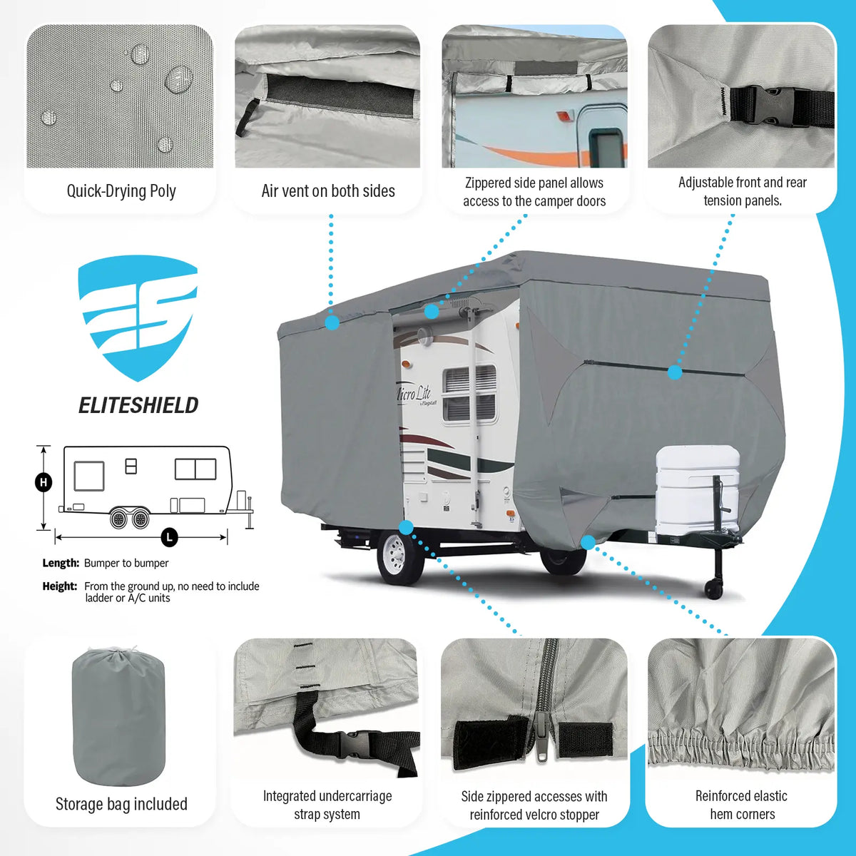 Elite Premium Travel Trailer Camper Covers SAVVYCRAFT