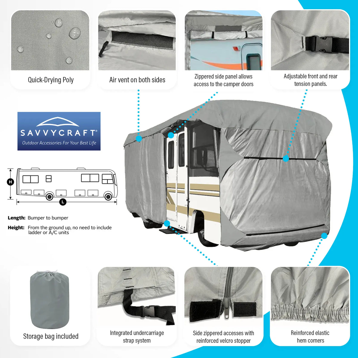 Elite Premium Class A RV Covers SAVVYCRAFT