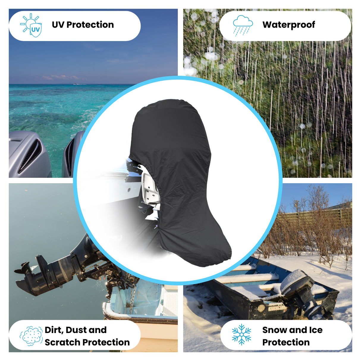 SavvyCraft® Boat Engine Full Outboard Motor Cover SAVVYCRAFT