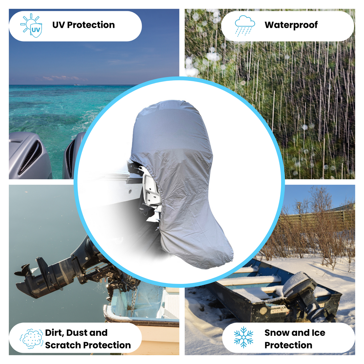 SavvyCraft® Boat Engine Full Outboard Motor Cover