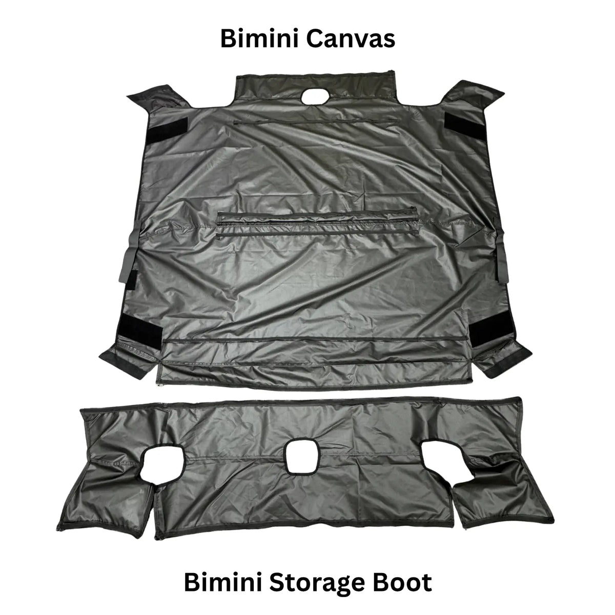 Heavy Duty Wakeboard Bimini Set Front Mounted 600D Polyester Shade - Aluminum Metal Frames SAVVYCRAFT