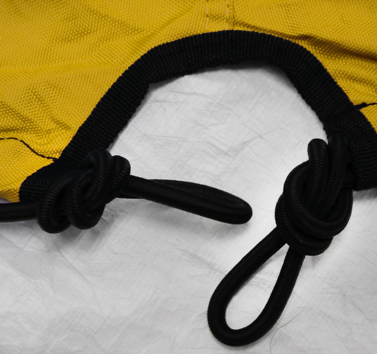 yellow and gray two tone color jet ski cover with front opening for trailer hitch