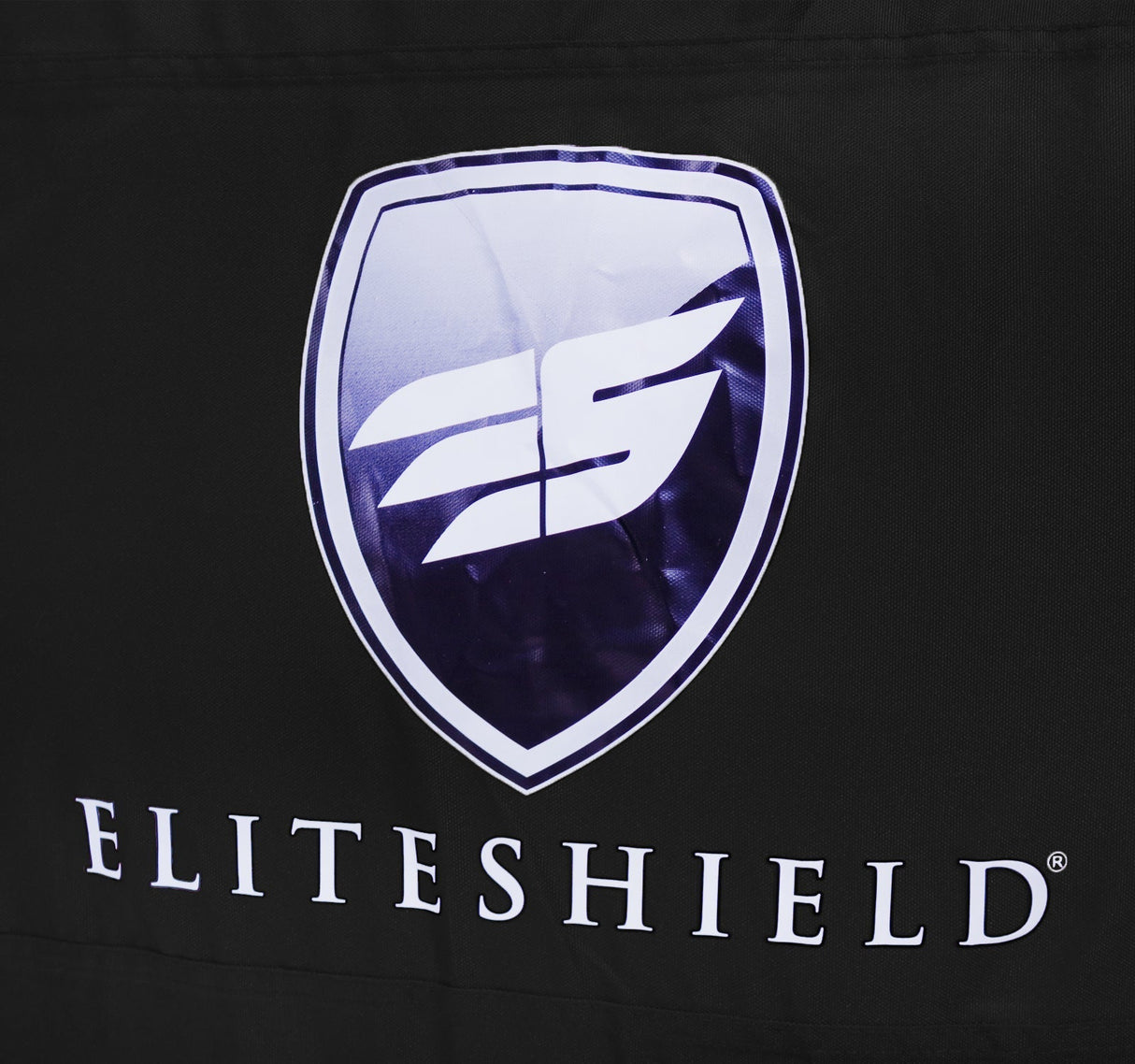 black and gray two tone color jet ski cover-double stitched seams with ELITESHIELD logo