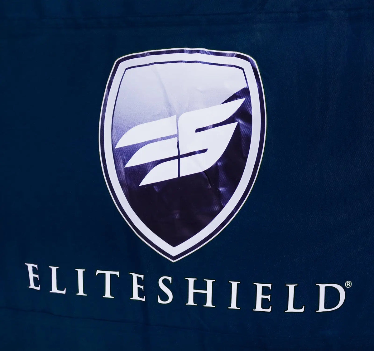 navy and gray two tone color jet ski cover with ELITESHIELD logo