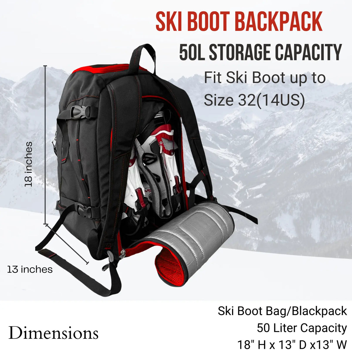 SavvyCraft® Ski Boot Bag Snowboard Boot Bag SAVVYCRAFT