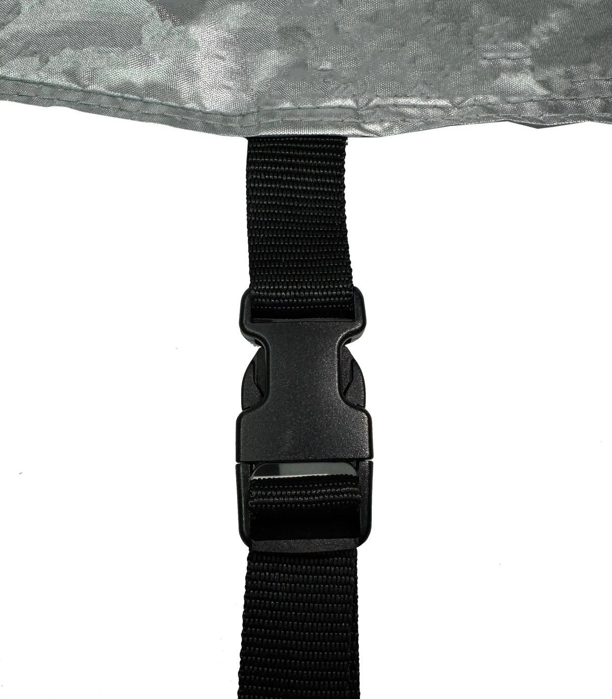 Heavy-duty quick-release buckle and adjustable wind strap for secure Tesla Cybertruck cover fitment