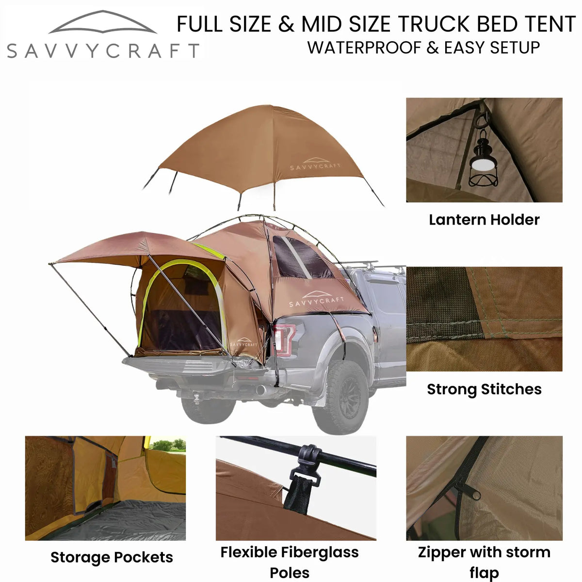 SavvyCraft® Pickup Truck Bed Tent SAVVYCRAFT