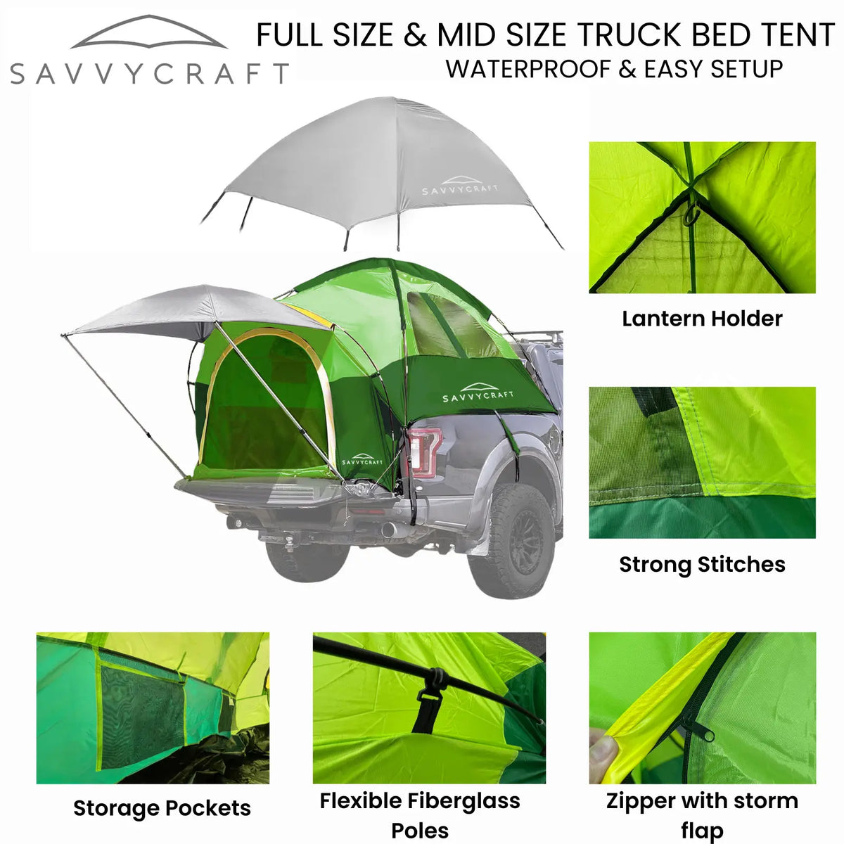 SavvyCraft® Pickup Truck Bed Tent SAVVYCRAFT