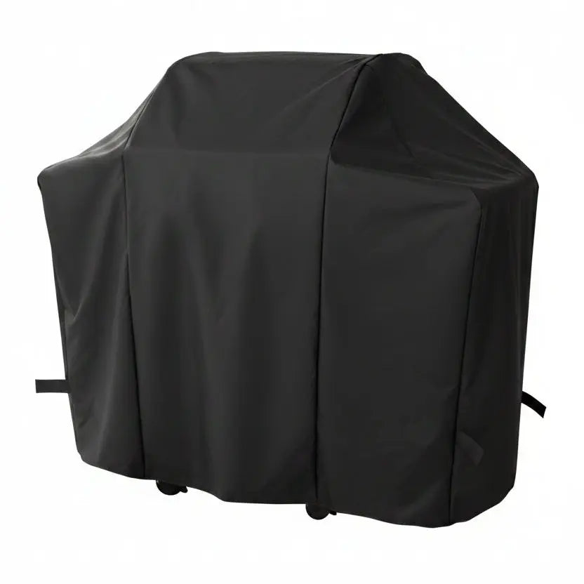 A dark charcoal gray outdoor grill cover shown on a clean white background.