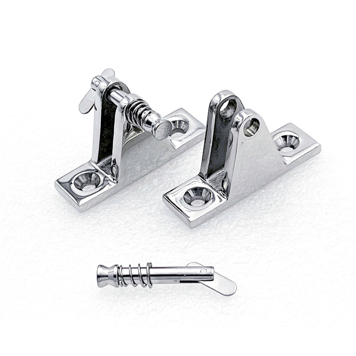 Bimini Top Stainless Steel Fitting Hardware Deck Hinge with Quick Release Pins 2pcs