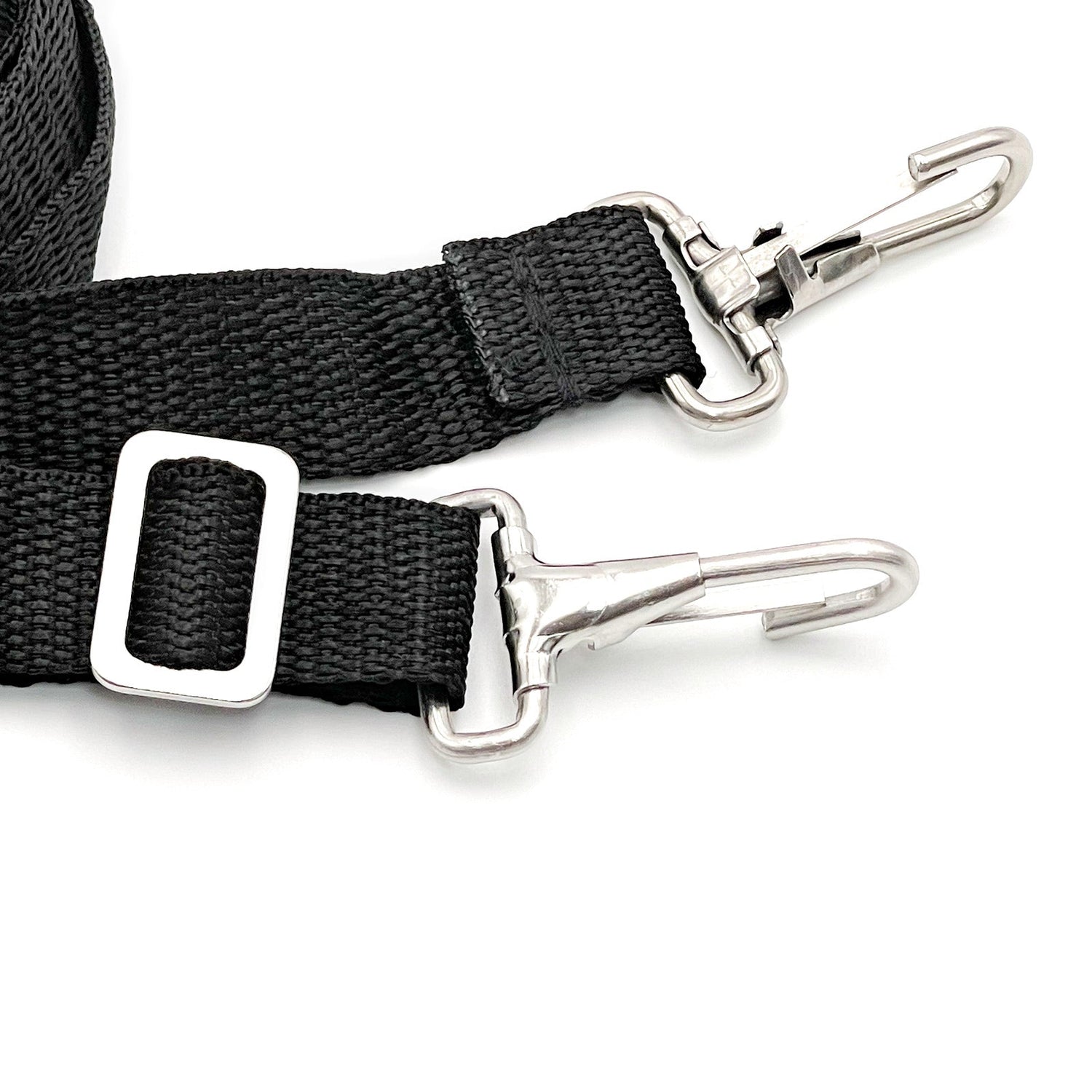 Bimini Top Adjustable 28"~60" Bimini Top Tie Down Webbing Straps with Loop Snap Hooks 2pcs