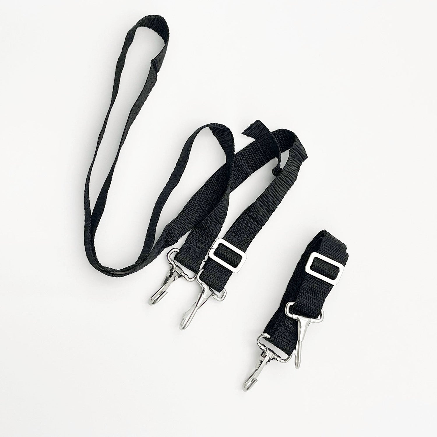 Bimini Top Adjustable 28"~60" Bimini Top Tie Down Webbing Straps with Loop Snap Hooks 2pcs