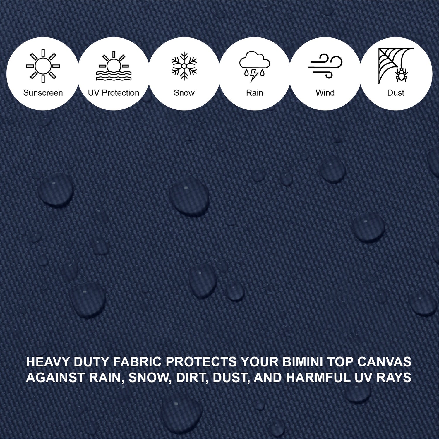 Savvycraft Waterproof 4 Bow Bimini Top Square Tube Full Set 120" Long 54" High