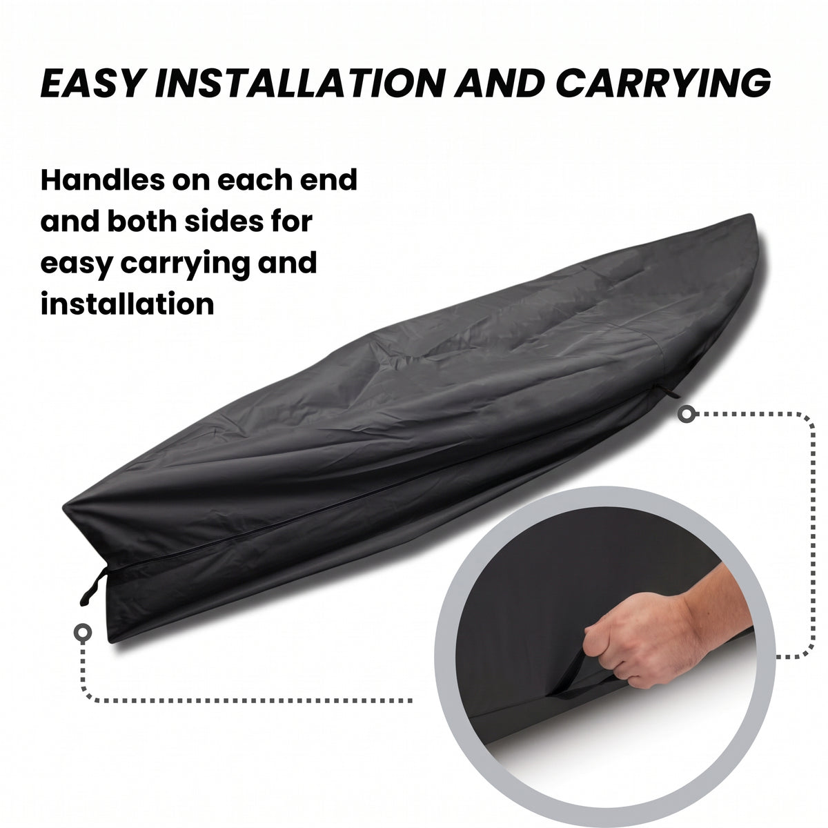 SavvyCraft Heavy-Duty 900D Waterproof Canoe Kayak Cover