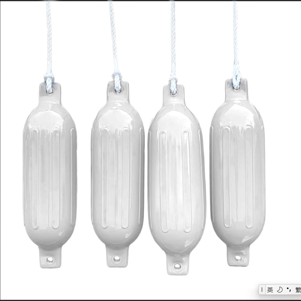 Boat Fender 4 Pack G Type Ribbed Inflatable Boat Bumpers