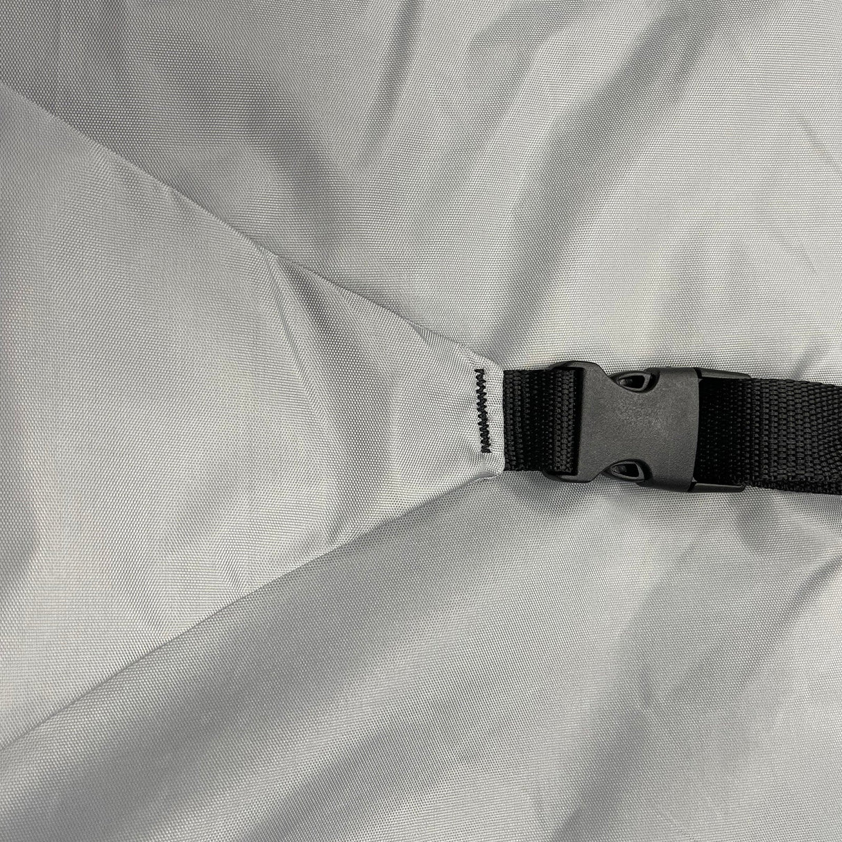 A picture of the clip that holds the Elite Premium Class A RV Cover in place while it is installed on your RV.