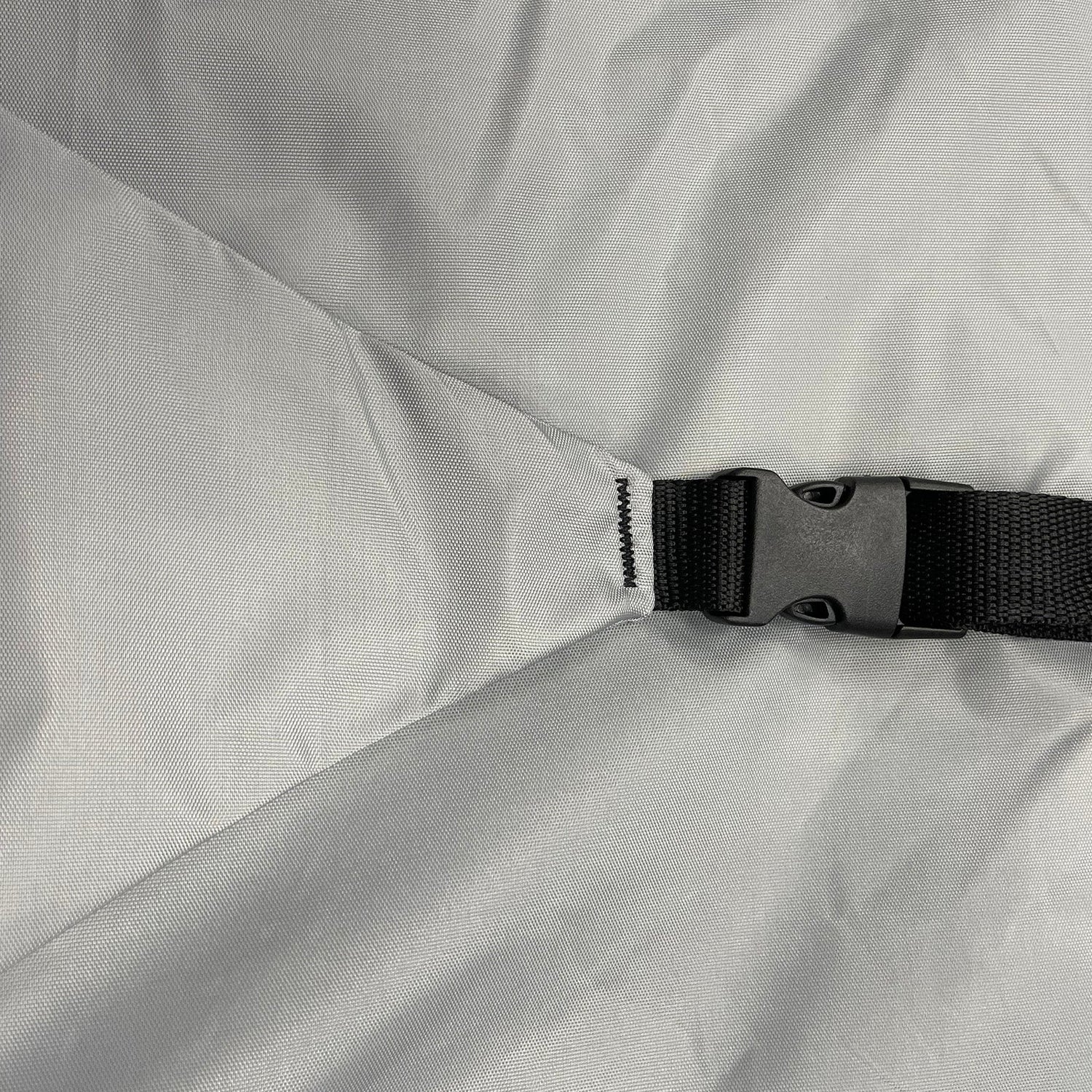 A picture of the clip that is installed on the Elite Premium Class C RV Cover.