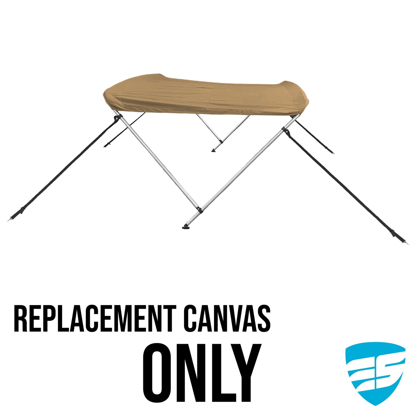 Savvycraft Waterproof 2 Bow Bimini Top Replacement Canvas 66" Long