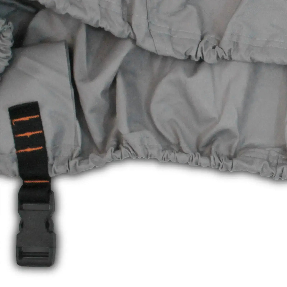 Double stitched rot proof seam and elastic hem cord detail