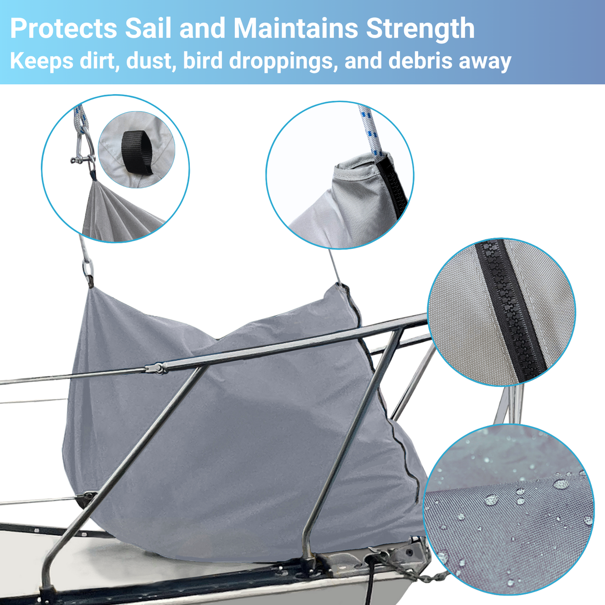 SavvyCraft® Waterproof Jib Sail Bag