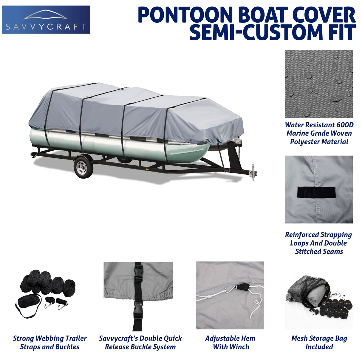 SavvyCraft® Marineshield Pontoon Covers