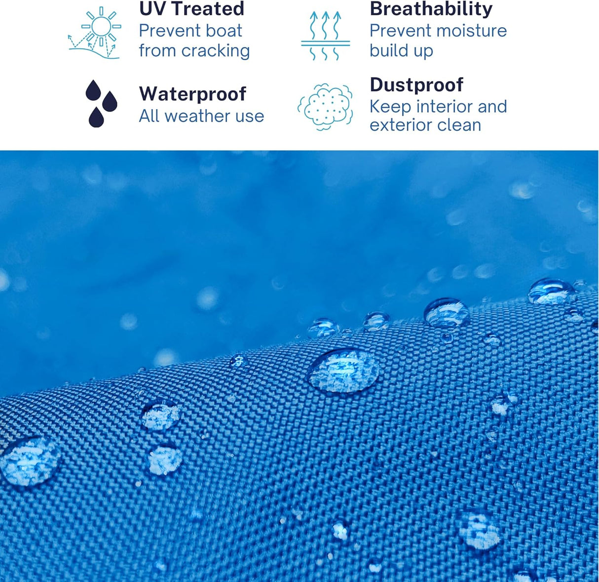 SavvyCraft® Trailerable Boat Cover Whaler Style Fishing Skiff Boats, Tri-Hull Flat Front Center Console Boats, Compartible for Boston Whaler, Carolina Skiff, Mako Pro Skiff