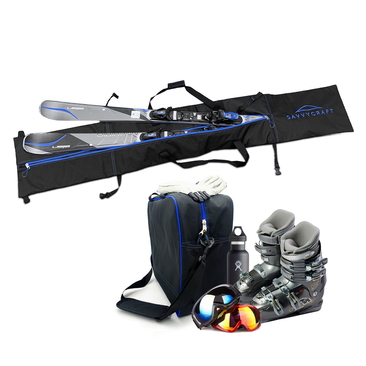 SavvyCraft® Padded Ski bag and Boot Bag Combo
