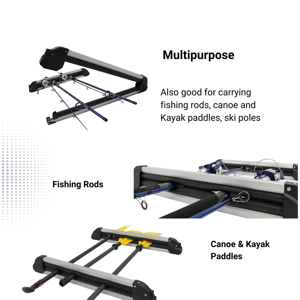 SavvyCraft® Ski and Snowboard Rack for Car Roof Rack SAVVYCRAFT