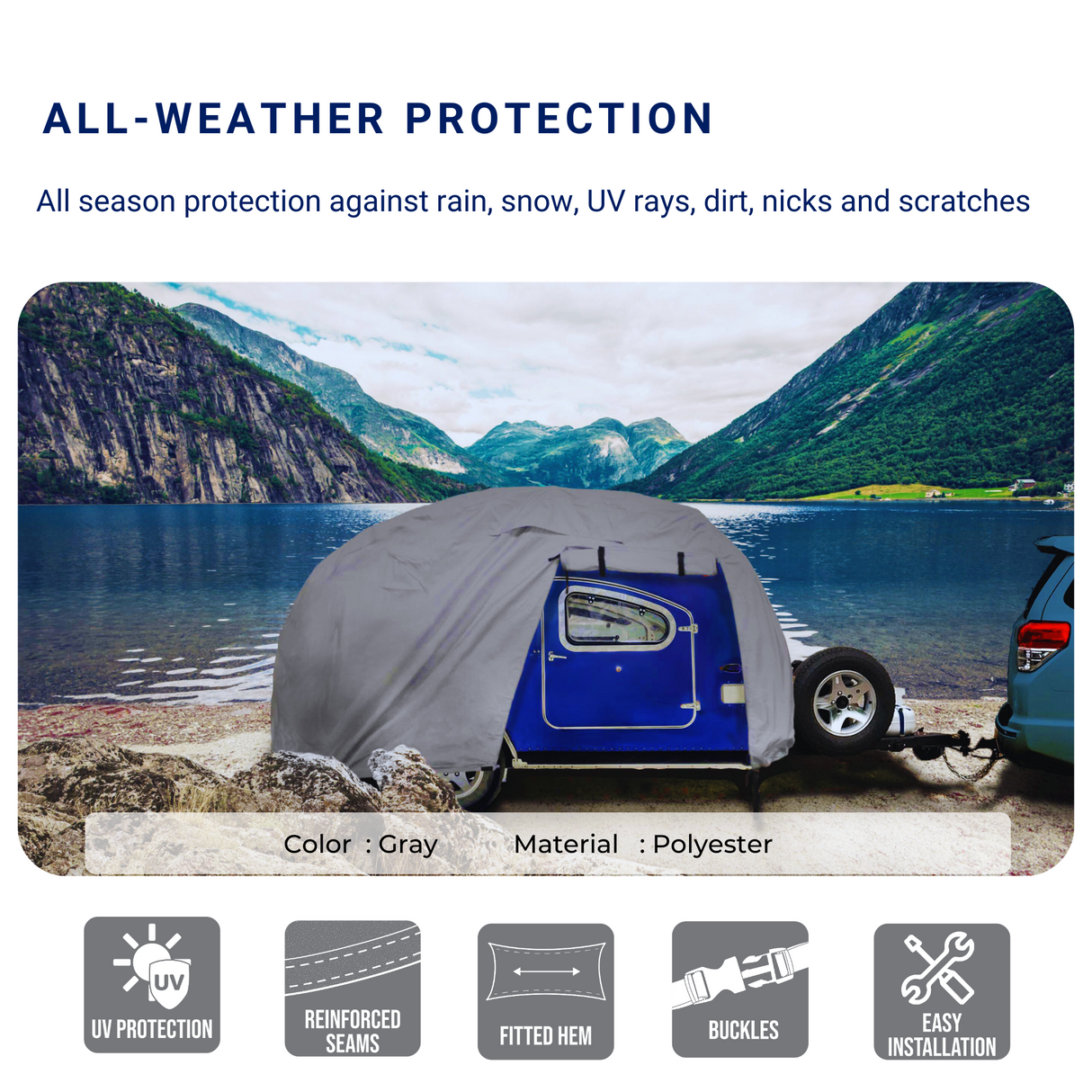 Elite Premium Teardrop Trailer Camper Covers