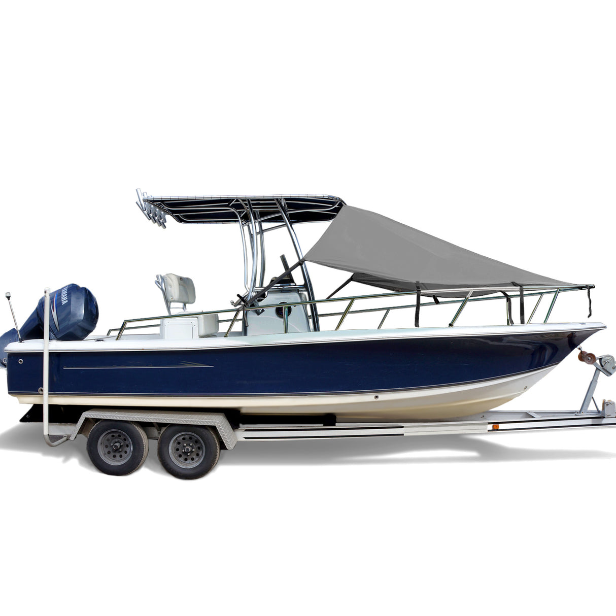 SavvyCraft® T-Top Boat Bow Sun Shade Extension, 600D Marine Grade Polyester UV Protection Canopy