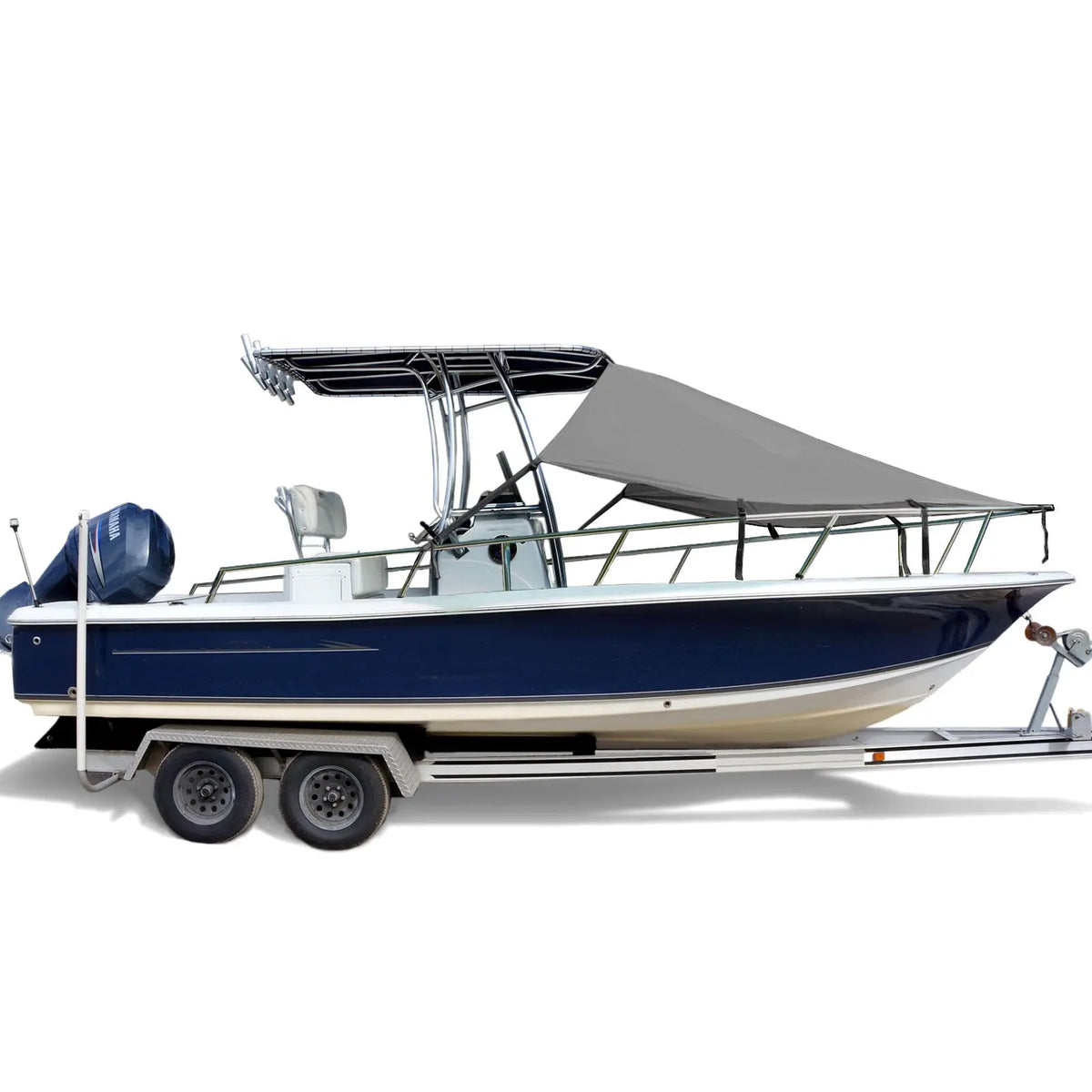 SavvyCraft® T-Top Boat Bow Sun Shade Extension, 600D Marine Grade Polyester UV Protection Canopy SAVVYCRAFT