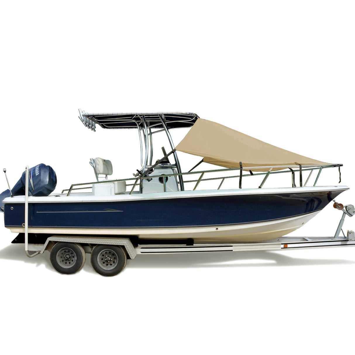 SavvyCraft® T-Top Boat Bow Sun Shade Extension, 600D Marine Grade Polyester UV Protection Canopy