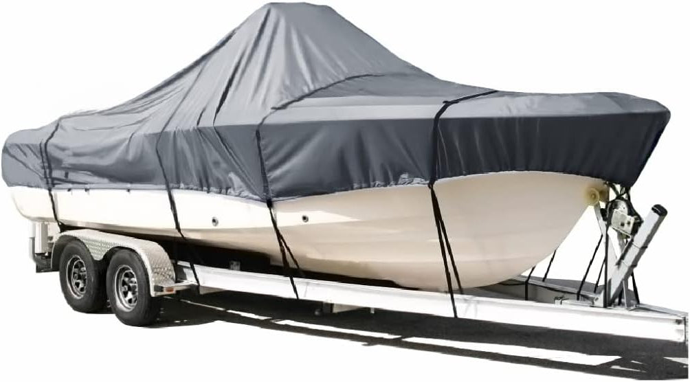 SavvyCraft® Waterproof Center Console Boat Cover, Heavy Duty Boat Cover for Center Console Boat Fishing Boat
