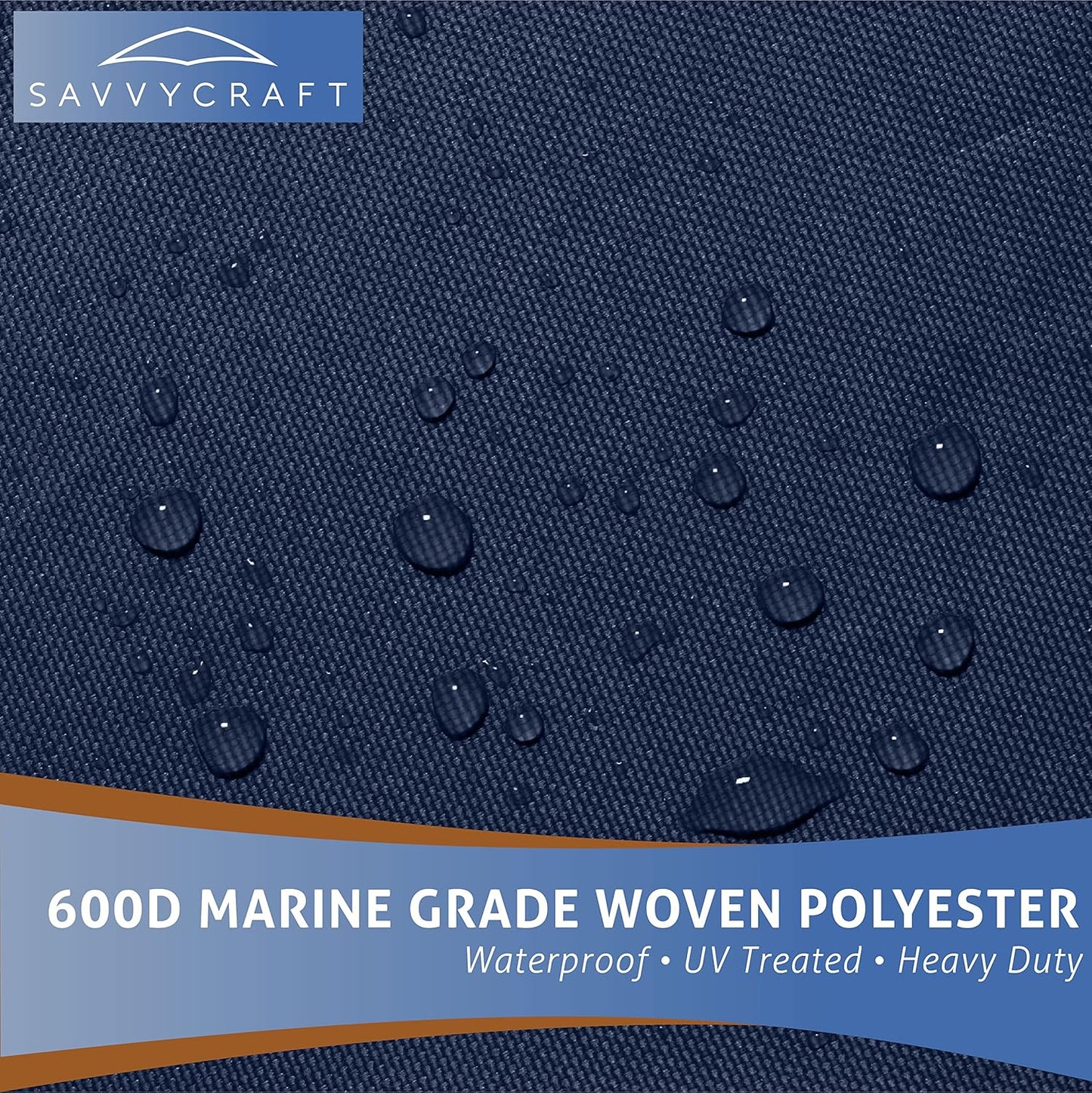 SavvyCraft Waterproof Center Console Boat Cover, Heavy Duty Boat Cover for Center Console Boat Fishing Boat