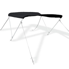 Black bimini top replacement canvas shown fitted on a bimini frame for display purposes only. Frame not included.
