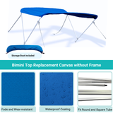 Savvycraft Waterproof 2 Bow Bimini Top Replacement Canvas 66" Long