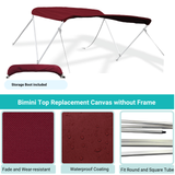 Savvycraft Waterproof 2 Bow Bimini Top Replacement Canvas 66" Long