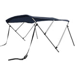 Savvycraft Waterproof 3 Bow Bimini Top Round Tube Full Set 72" Long, 54" High