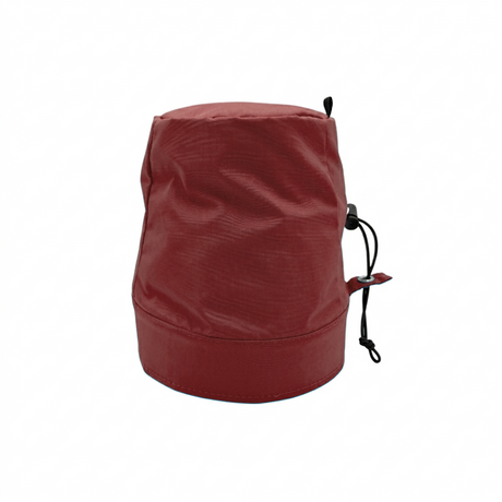 Burgandy winch cover bag on a white background