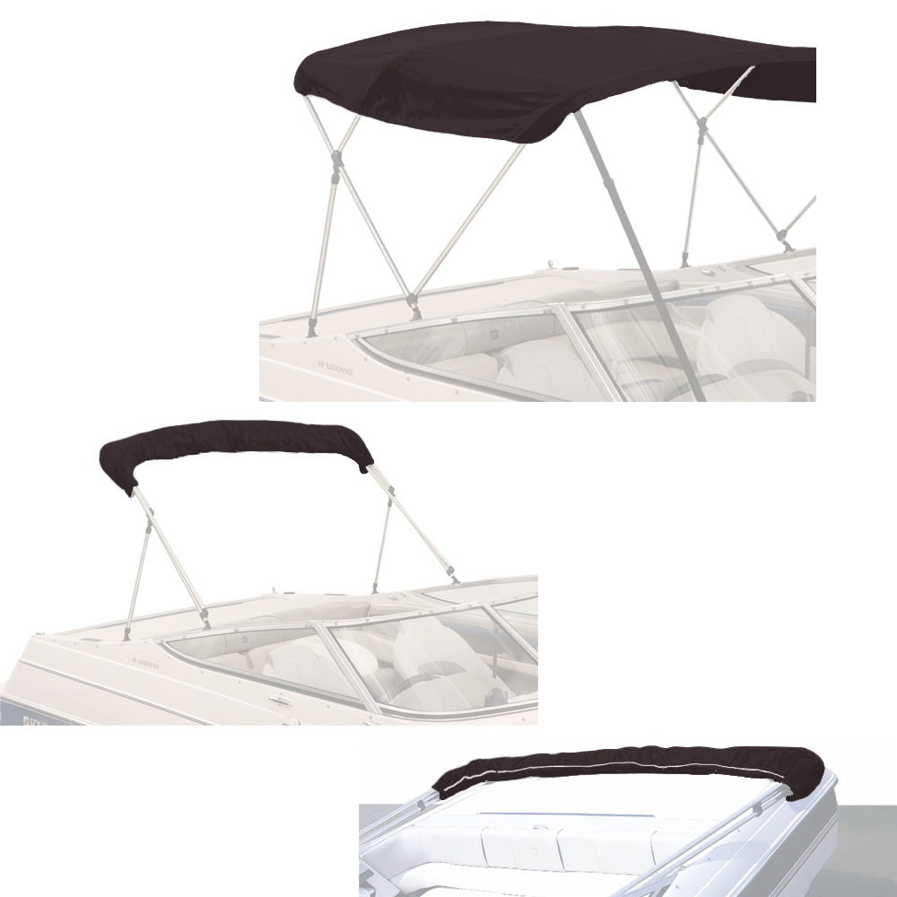 Savvycraft Waterproof 4 Bow Bimini Top Replacement Canvas-Zipper Sleeves 120" Long