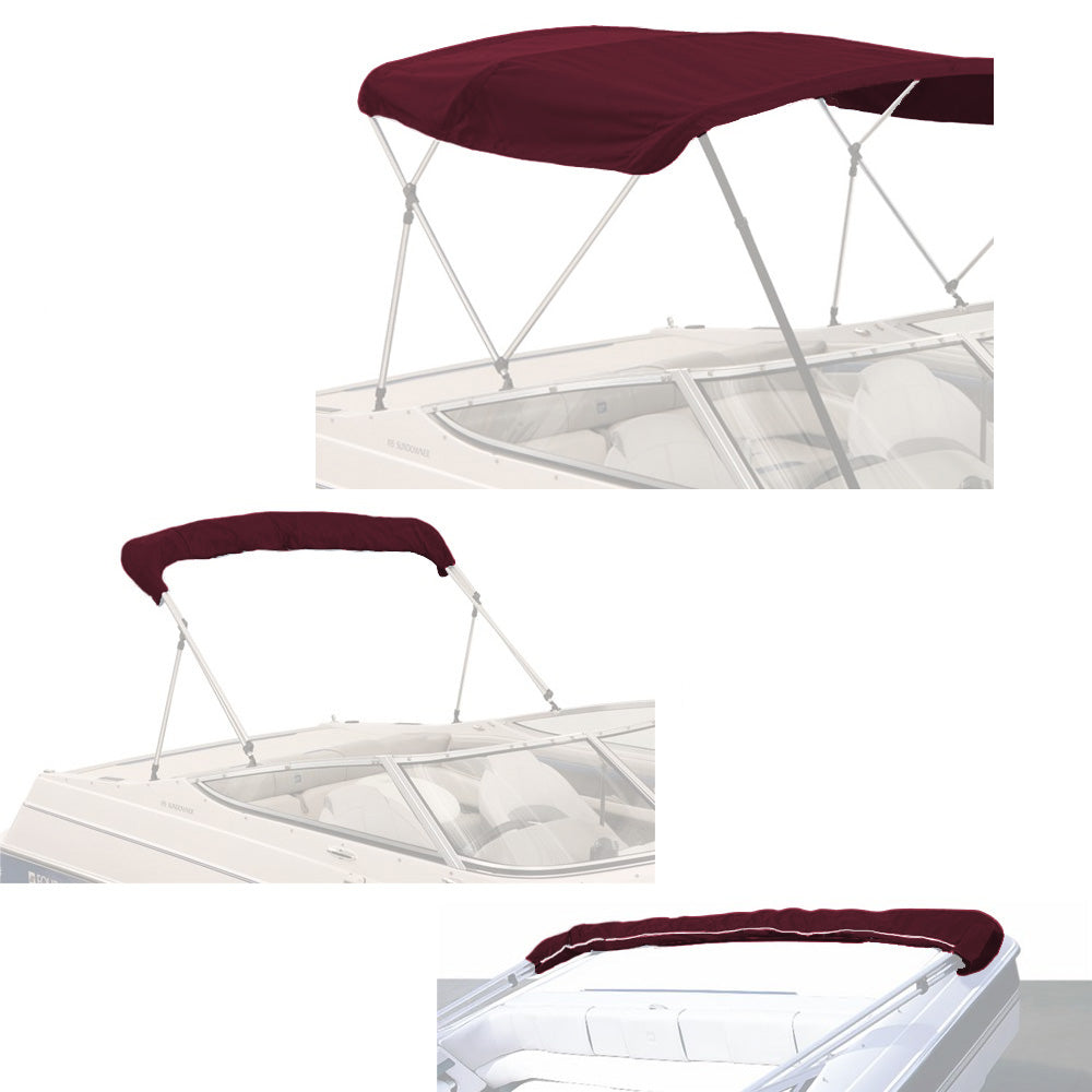 Savvycraft Waterproof 4 Bow Bimini Top Replacement Canvas-Zipper Sleeves 120" Long