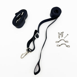 Bimini Top Adjustable 28"~60" Bimini Top Tie Down Webbing Straps with Loop Snap Hooks 2pcs